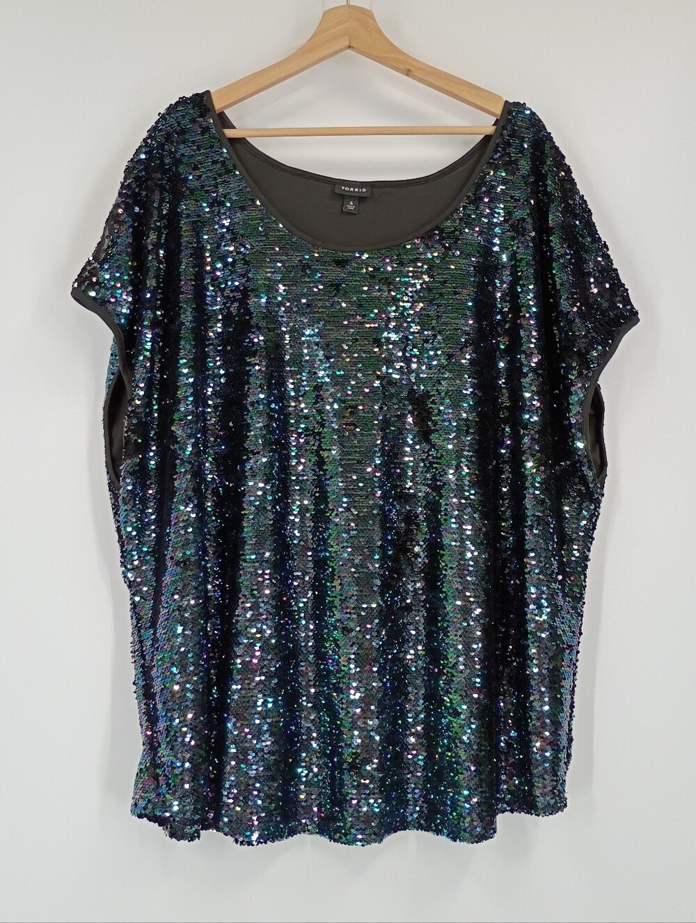 Torrid Sequin Short Sleeve Top